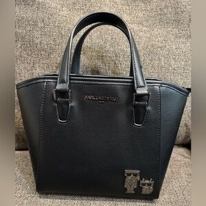 Karl Lagerfeld Black Leather Bag in excellent condition